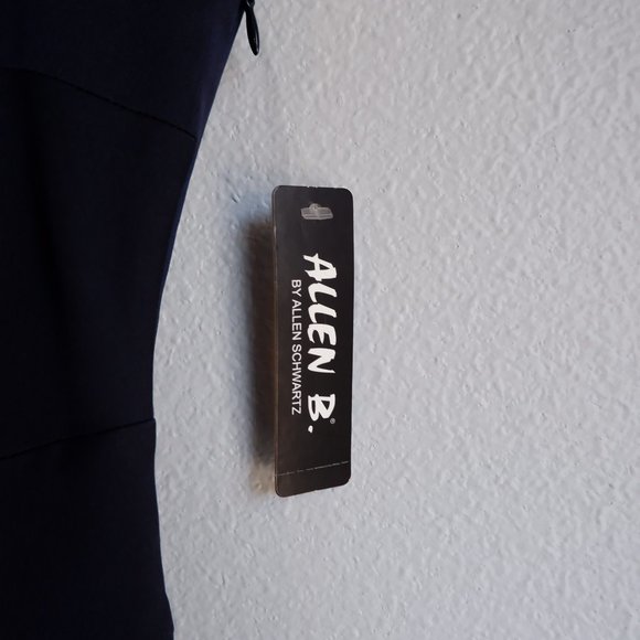 NWT Navy Dress Ruffle & Front Slit - Picture 5 of 8